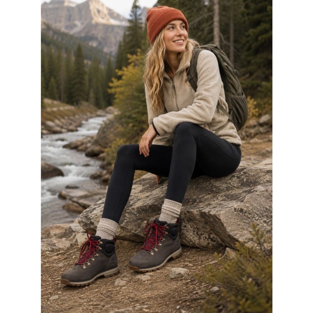 Timberland Women's Alderwood Mid Hiker Dark Brown Boots Size 7